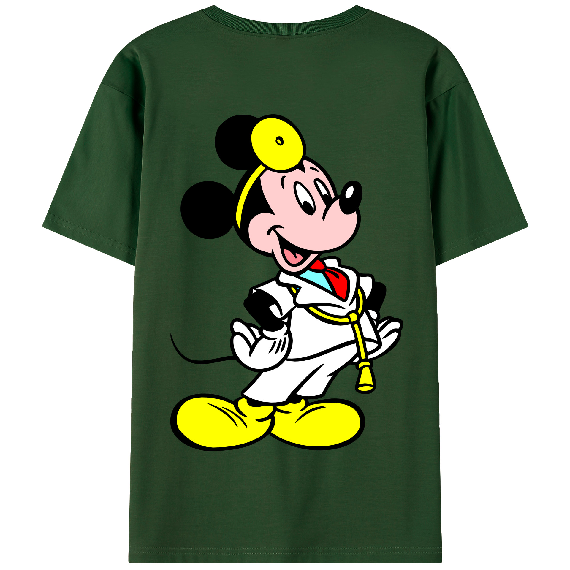 （画像用） ミッキーマウス Mickey Mouse 綿100％半袖Tシャツ（背面プリント）